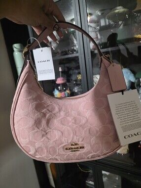 Coach Pink Denim Signature EMILY